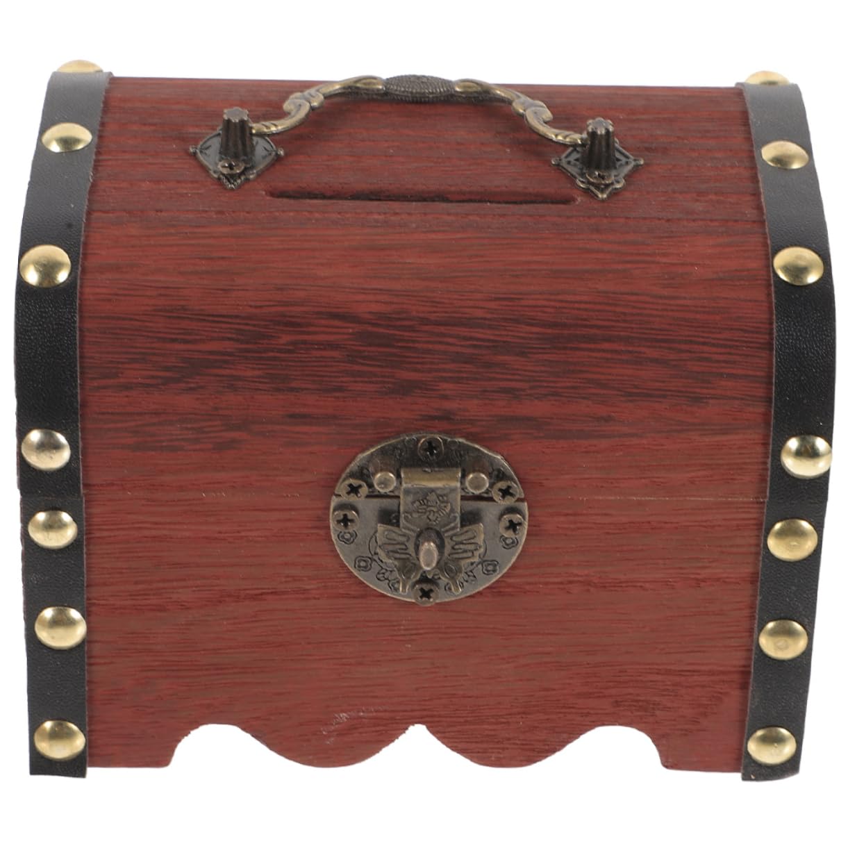Mikikit Cofre de Madera Vintage Cerradura para Niños, Hucha Original Segura y Creativa para Guardar Monedas y Billetes en Cumpleaños