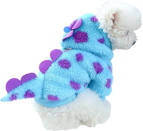 Sudadera con capucha de forro polar para perro, chihuahua, trajes de Yorkie, ropa para mascotas, abrigo para perro, lindo suéter para perro con