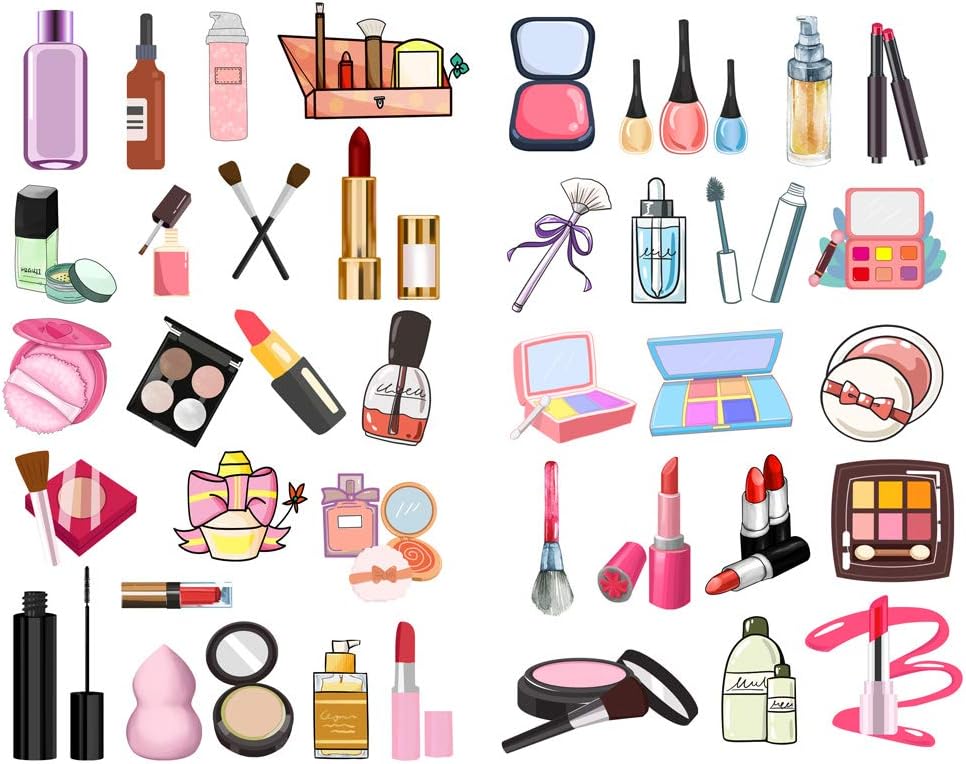 Seasonstorm Women Fashion Makeup Cosmetics Decoration Album Planner Stickers Scrapbooking Diary Sticky Paper Flakes (PK690)