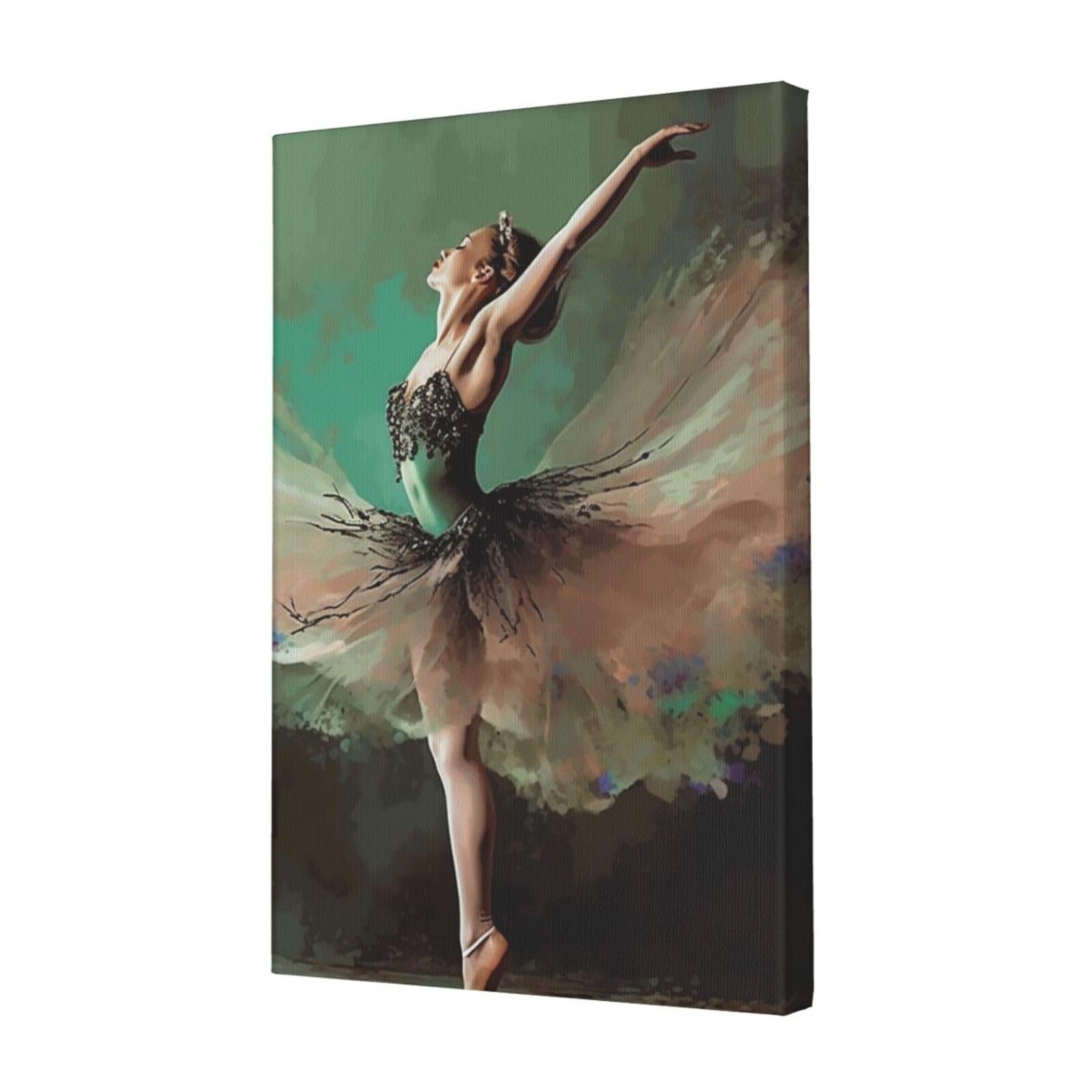 FodPand Ballerina Like Butterfly Canvas Wall Art for Living Room Wall Decor 12"x18" Modern Artwork Painting Pictures Hanging Canvas Prints Aesthetic Wall Art for Bedroom Bathroom Office Wallart Decor