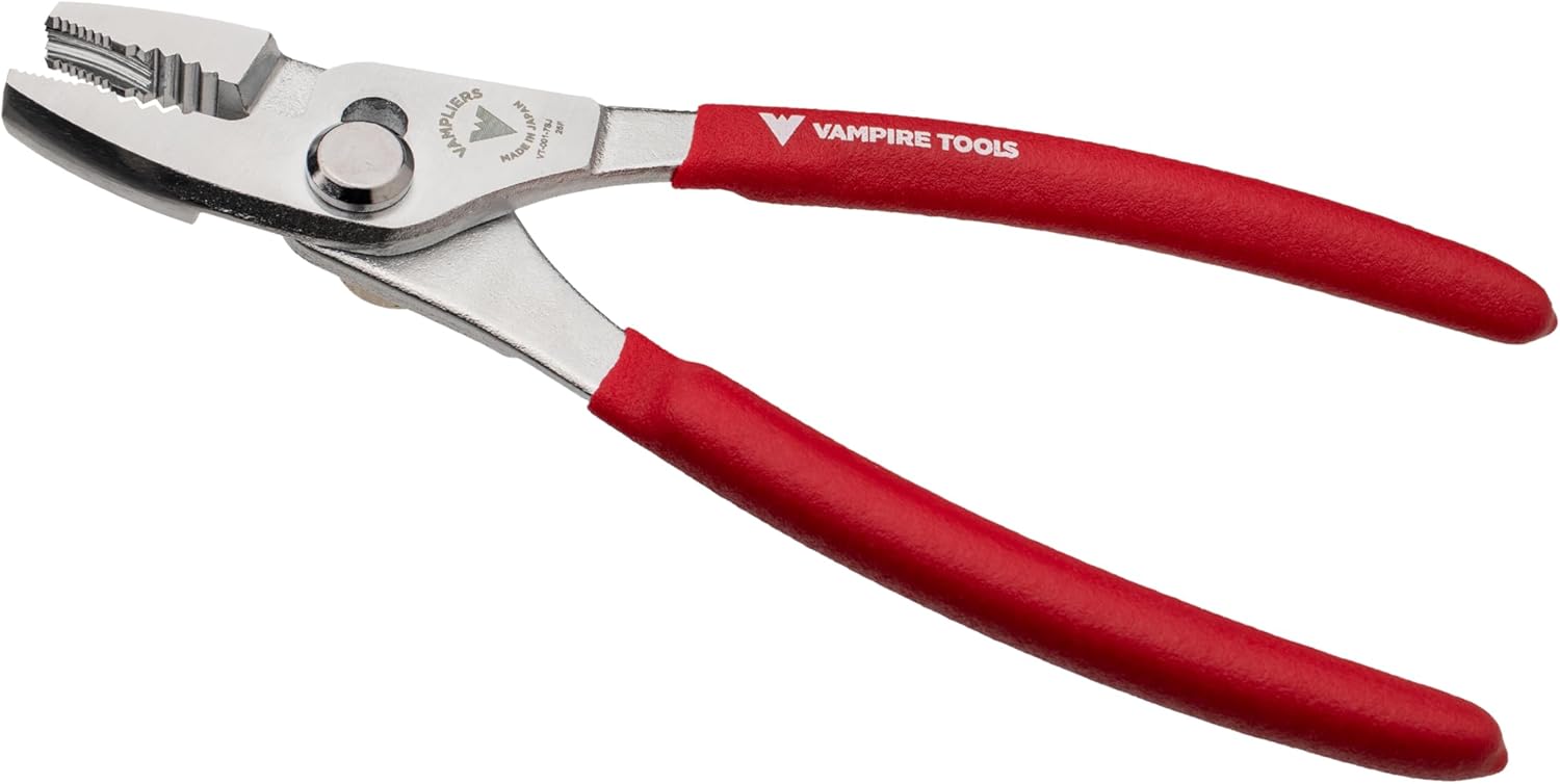 VAMPLIERS: 7" Slip Joint Screw Extraction Pliers + Tool Pouch. Remove any Stripped/Damaged/Stuck Screws, Nuts, & Bolts. Made in Japan: VT-001-7SJP