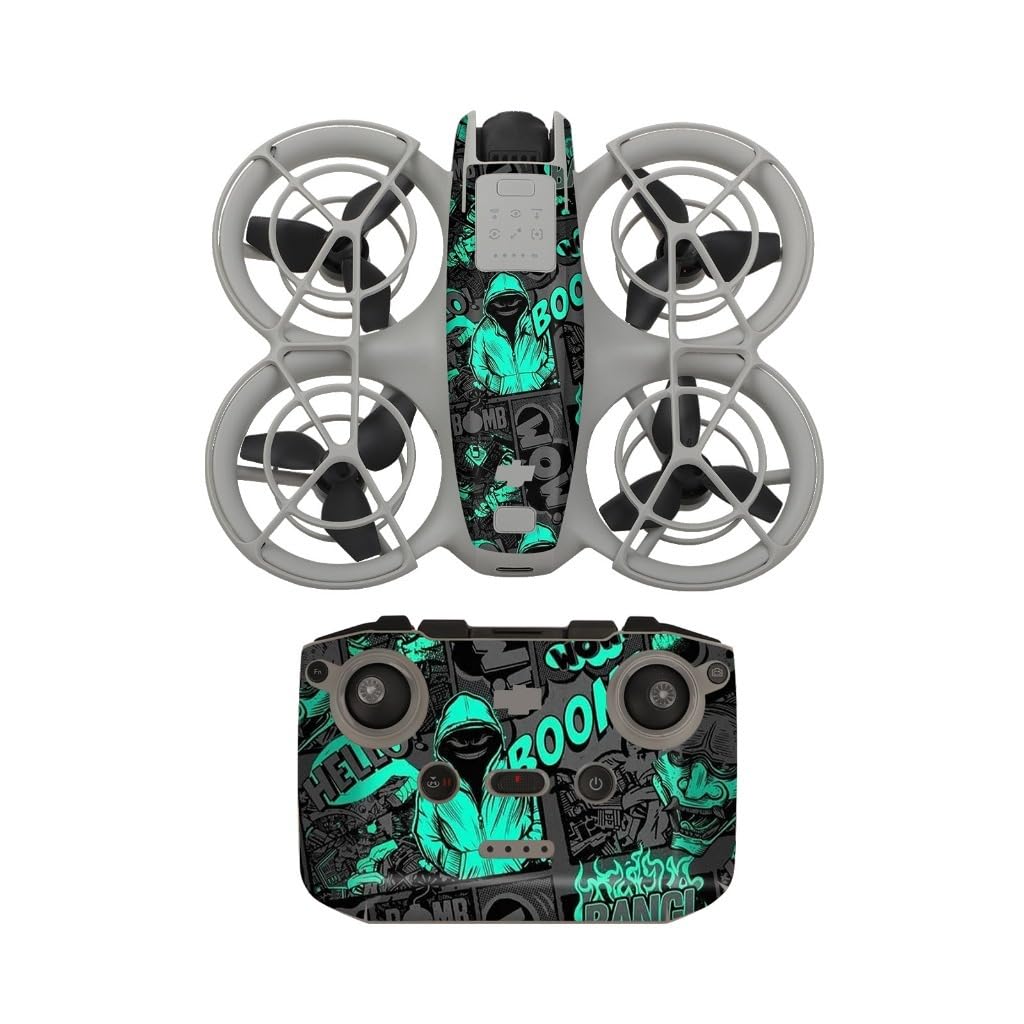 Djyiluf Mavic Neo Skin, Waterproof Scratch-Proof Decals Stickers Compatible With Dji Neo With Rc-N3 Storage Drone (A)