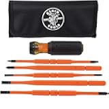 32288 Insulated Screwdriver, 8-in-1 Screwdriver Set with Interchangeable Blades, 3 Phillips, 3 Slotted and 2 Square Tips