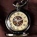 OIFMKC Pocket Watch Automatic Mechanical Pocket Watch Men Women Carving Skeleton Fashion Chain Stylish Fob Copper Xmas Exquisite Bronze Clock Gift