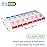 EZY DOSE Push Button (7-Day) Pill Case, Medicine Planner, Daily Vitamin Organizer, 2 Times a Day AM/PM, Large Compartments, Arthritis Friendly, Easy to Use, Clear Lids, Red/Blue, BPA Free