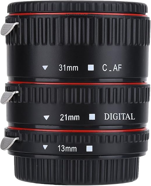Vbestlife Metal Auto Focusing Macro Extension Lens Adapter Tube Rings Set for Canon EOS EF Mount