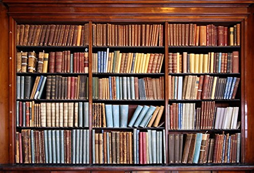 Yeele 10x6.5ft Vintage Bookshelf Backdrop Retro Bookstack Photography Background Classic Books Library Photography Background Students Kid Adult Artistic Portrait Photo Booth Shooting Studio Props