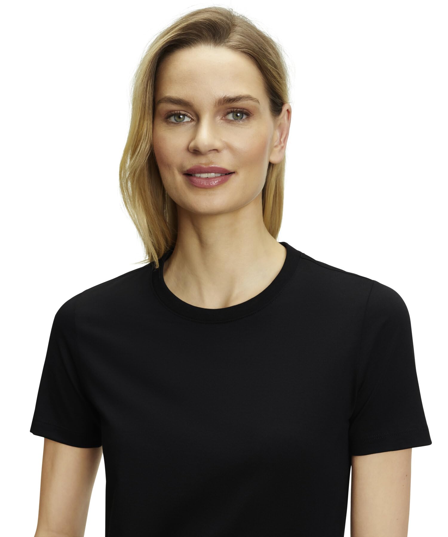 FALKE Mujer Basic Round Neck Camiseta Suave Manga Corta cómoda Ligera Transpirable algodón 1 Pieza
