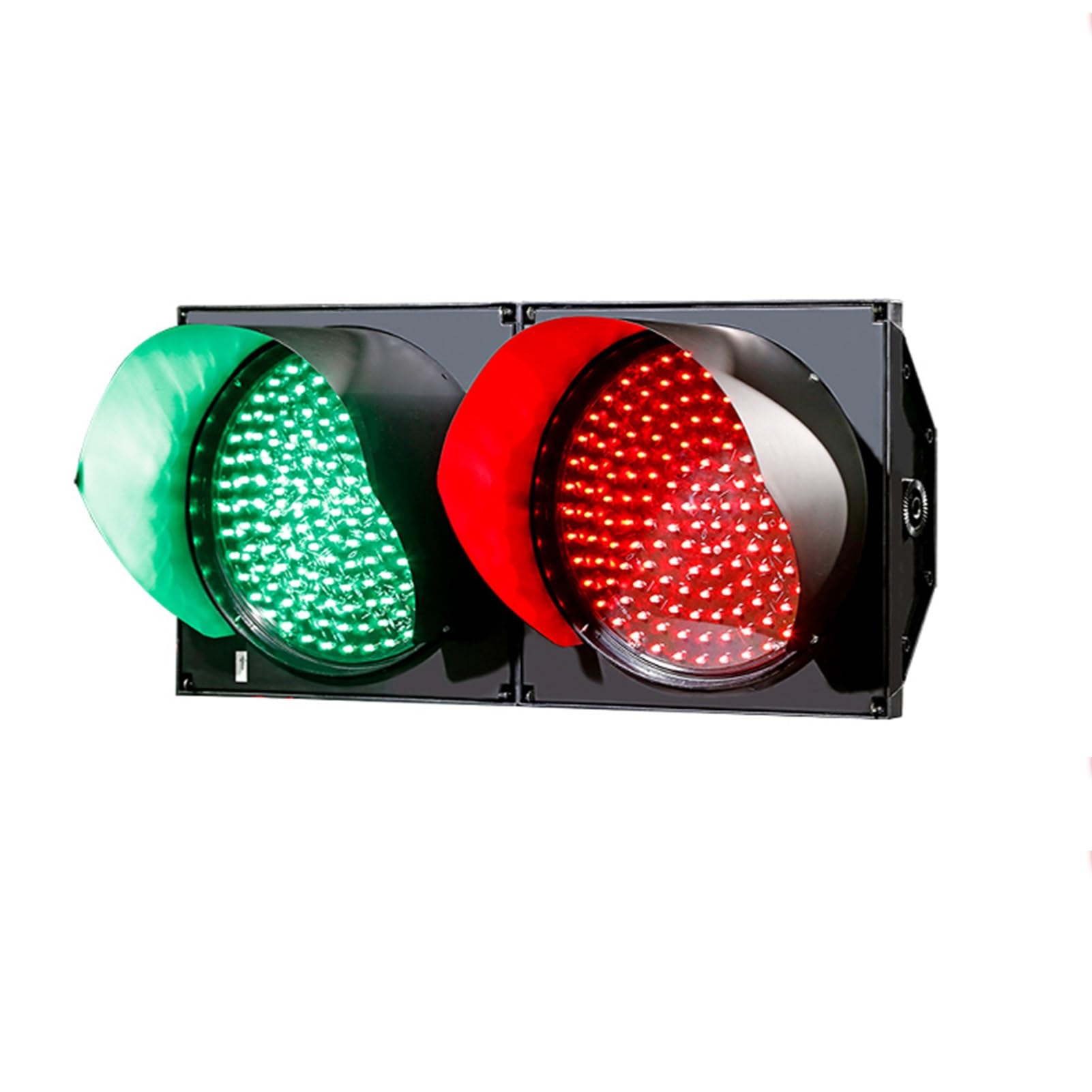 YQMHEZ Led Traffic Stop Light, Red/Green Traffic Light, Waterproof with Sun Visor, Industrial Wall Lamp Indicator Light,Cobweb Lens Warning Light, for Road, Toll Station(12V)