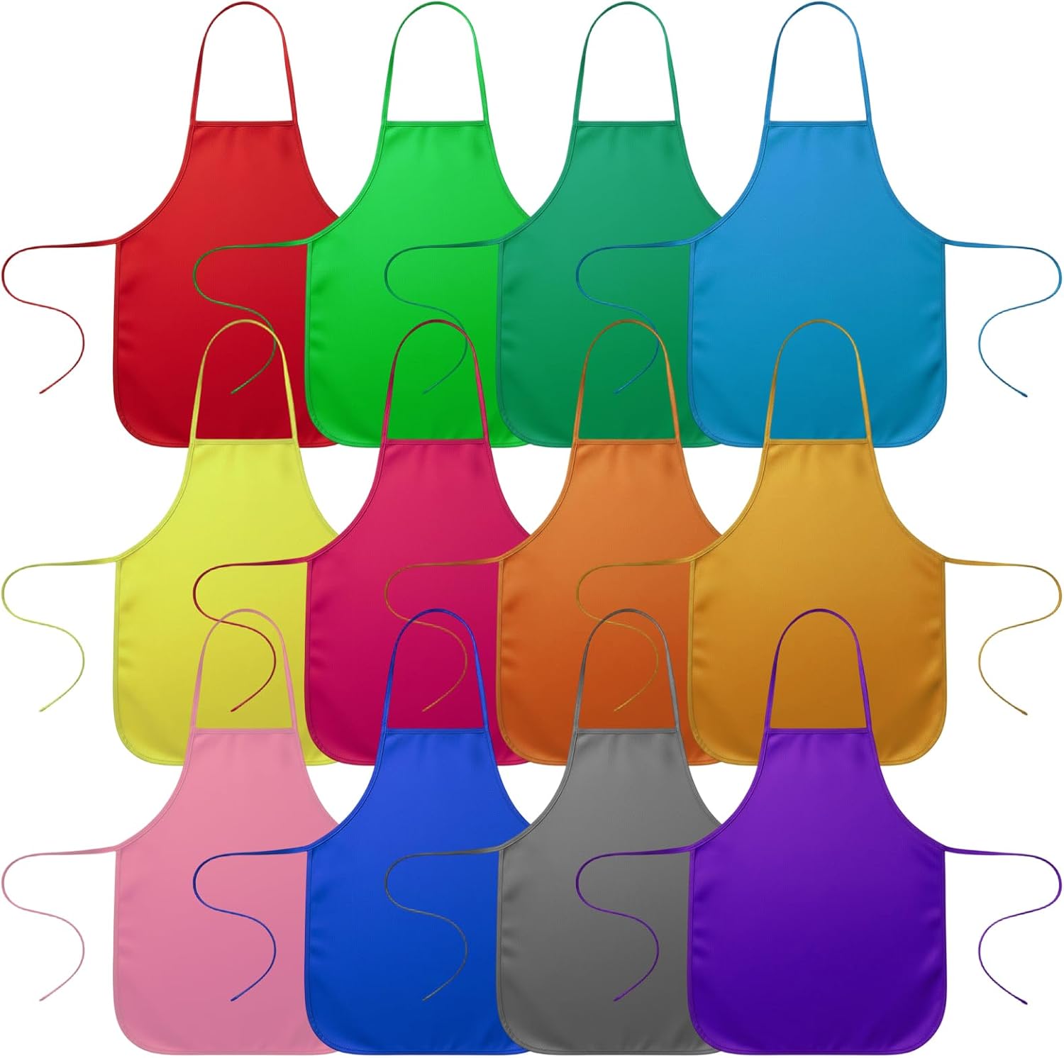 Lot De 12 Tabliers Enfants En Non-tissé – 33x48 Cm – Imperméable, Anti-taches – Pour Peinture, Cuisine, Bricolage – Dès 2 Ans