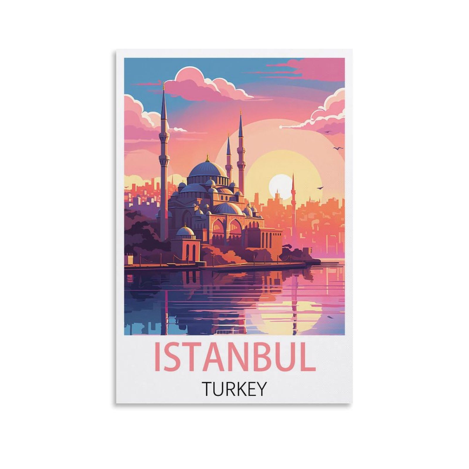 Vintage Metal Tin Signs,Istanbul Turkey,Vintage Metal Tin Sign Inspirational Retro Art Poster for Home Office, Cafe Bar Wall Decor 20x30cm