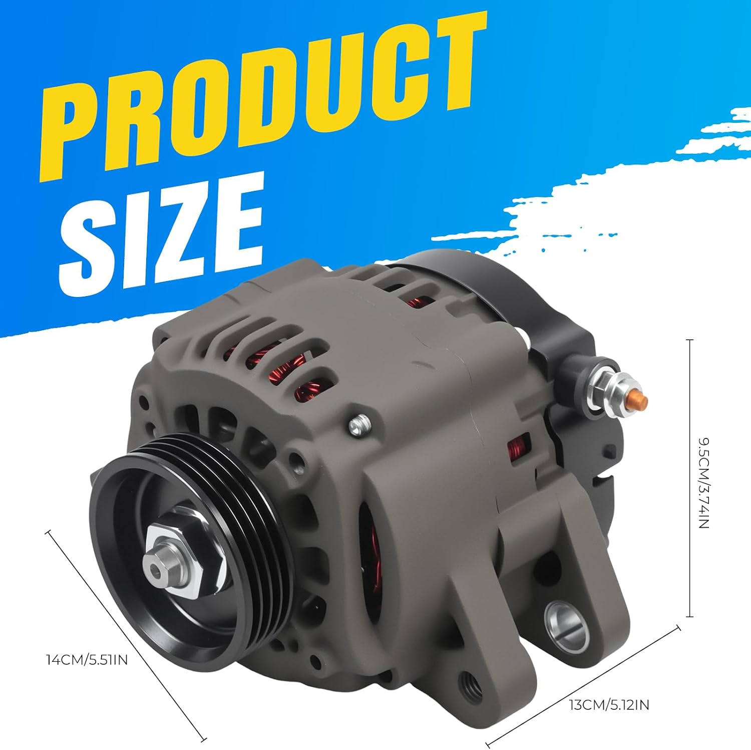 Alternator 12V 55A Compatible with Mercury Outboards Marine Engines 135/150 HP SeaPro 2012 & Up Replaces 8M0057693 8M0062515 8M0065239