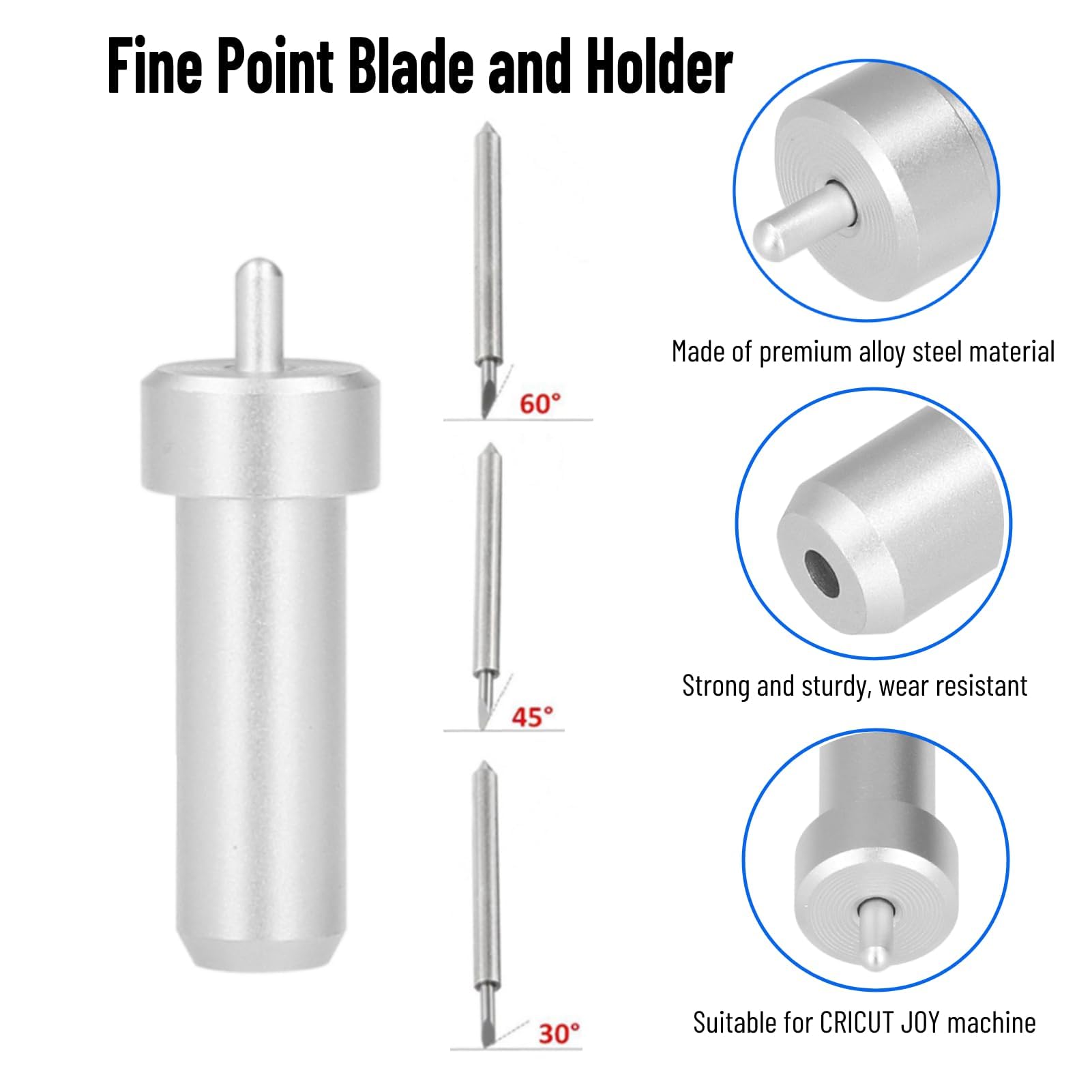 Feinspitzklinge und Halter aus Aluminiumlegierung 30° 45° 60° Ersatzklingen Plotterklingengehäuse Ersatz für JOY