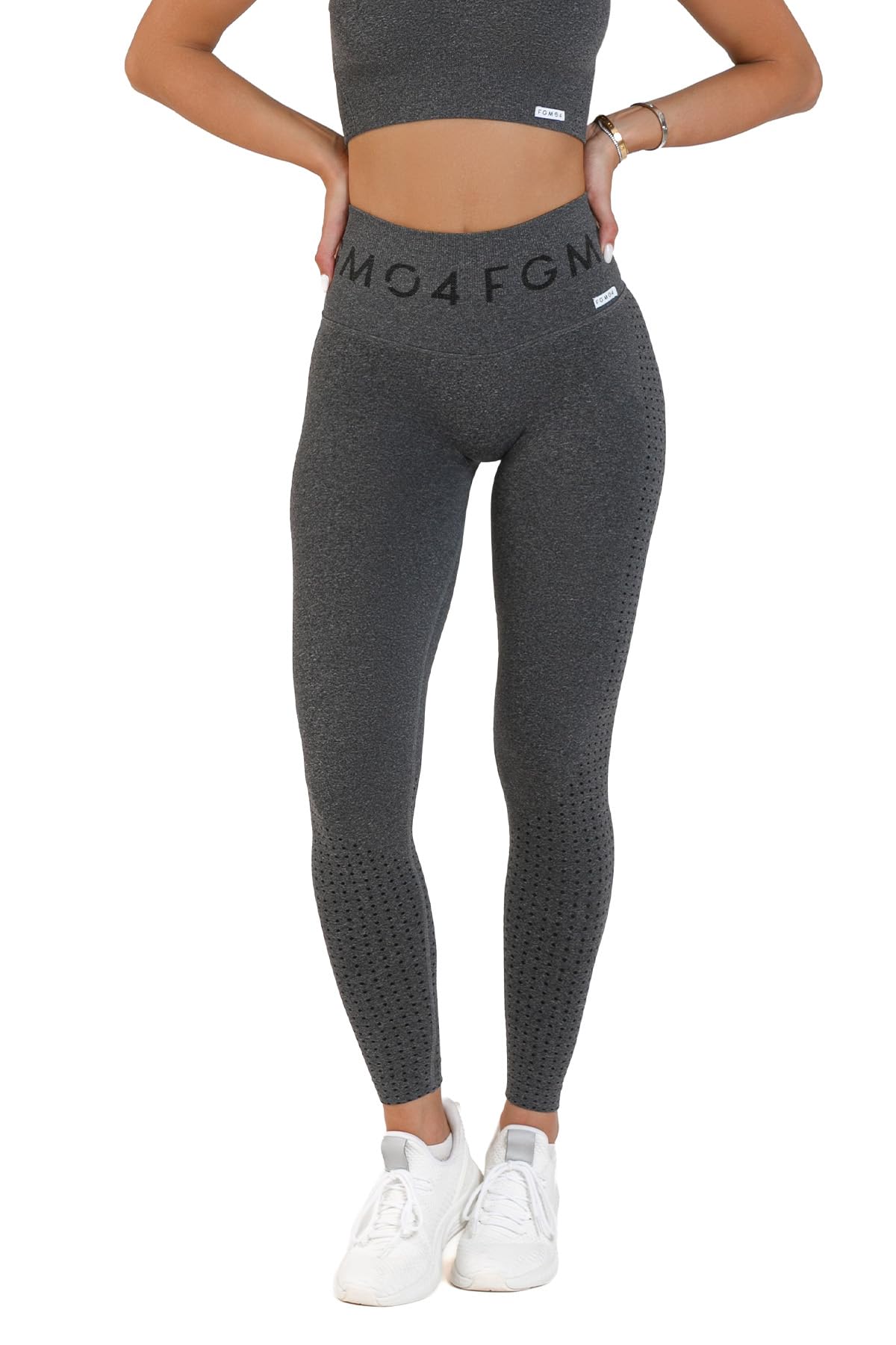 FGM04 Leggings Push Up Donna Eldorado 2.0 | Fascione 12 cm, arriccio posteriore, EcoFIR® mélange, linea seamless, F.I.R. e copertura opaca.