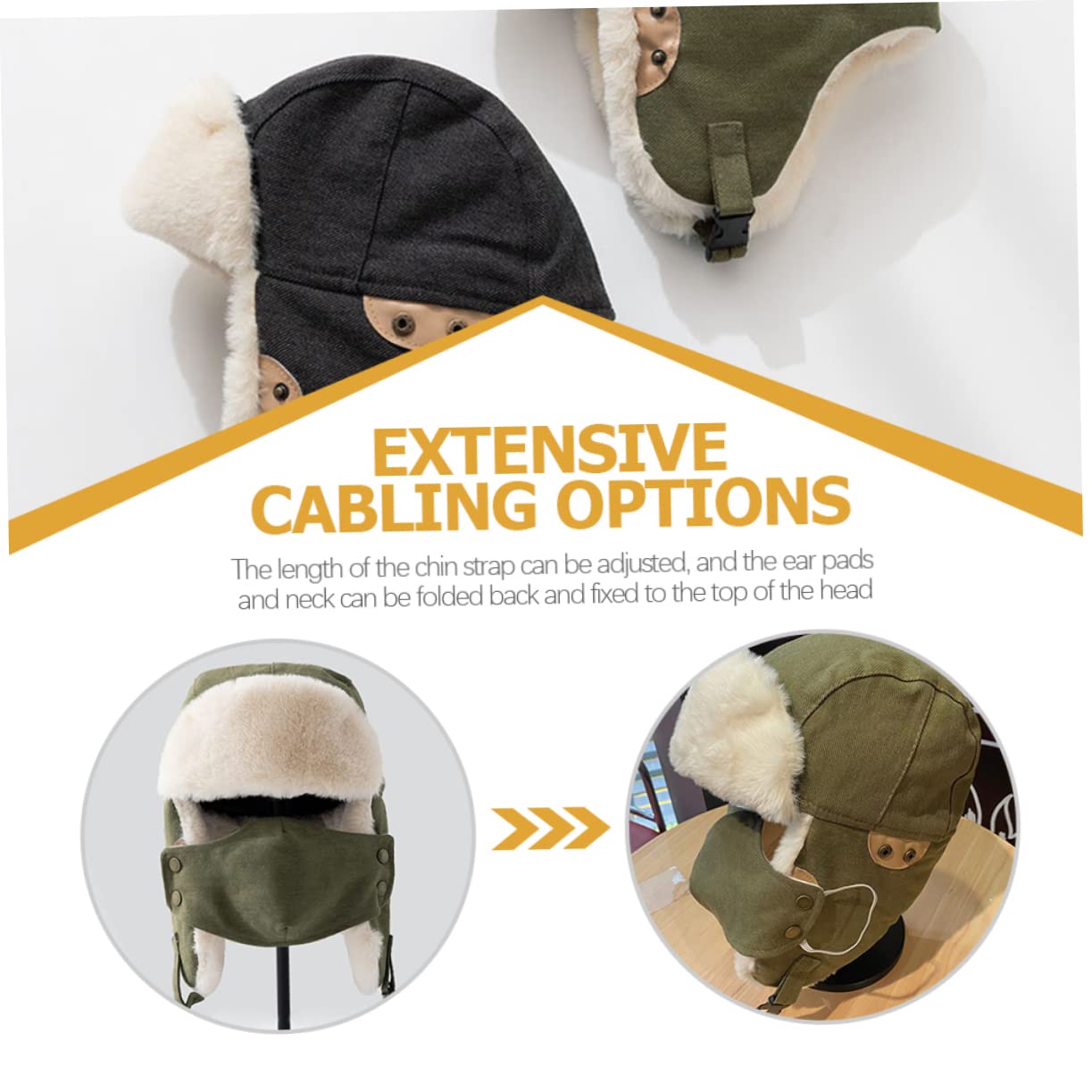 Ipetboom Cappello Unisex Antivento con Paraorecchie per attività Outdoor Caccia Contro Freddo Materiale Spesso Confortevole