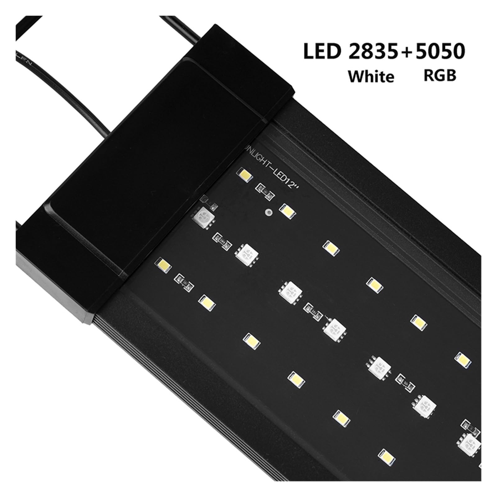 oświetlenie akwarium Akwarium LED Reef Light 24/7 Godzina Ściemniacz o pełnym spektrum Lampa do wzrostu roślin Wschód słońca Zachód słońca Marine Fish Tank Light RGB do akwarium roślinnego(HL40A)