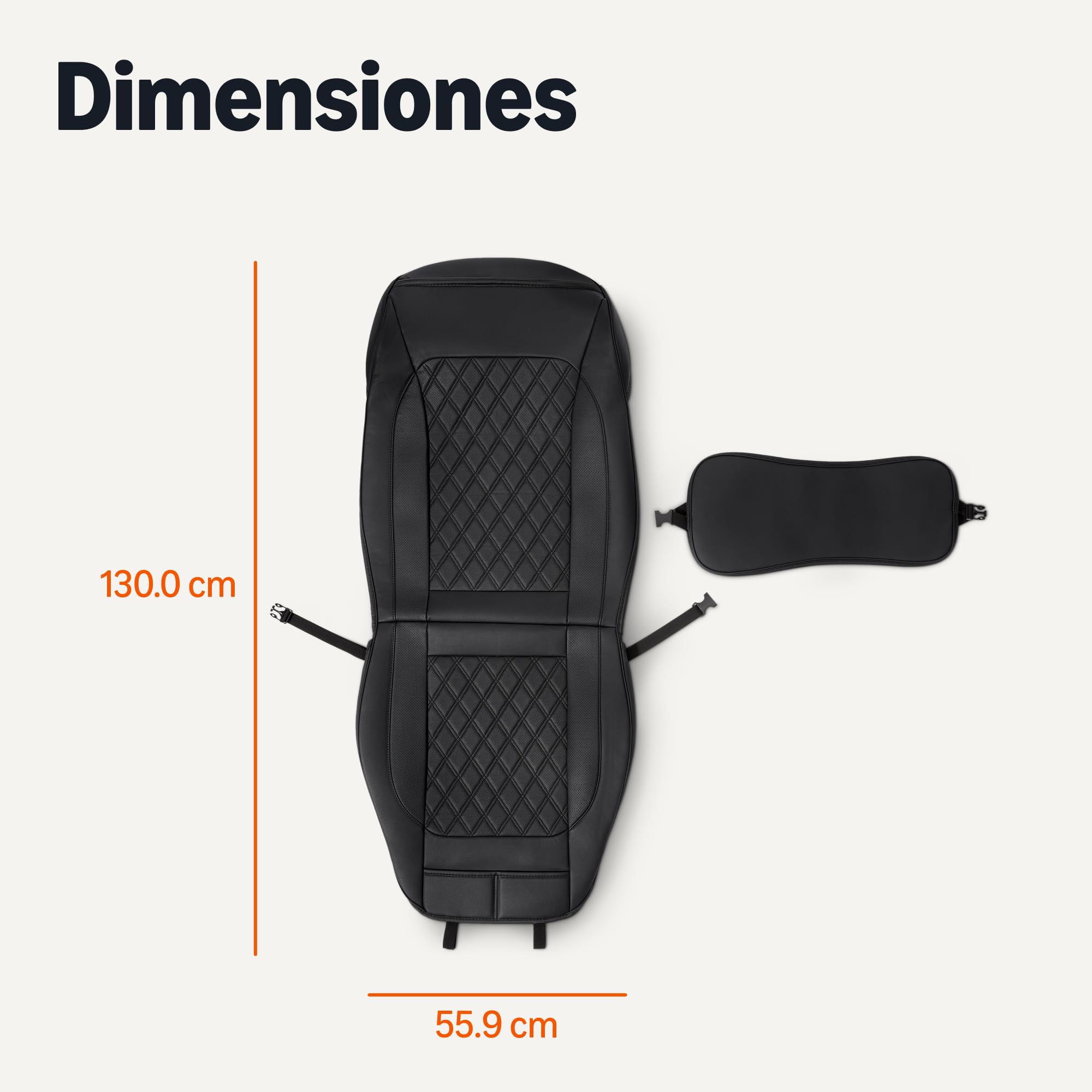 Amazon Basics - Fundas para Asientos Delanteros de automóvil, Piel sintética Transpirable, Ajuste Universal, Paquete de 2, Funda Superior, Negro