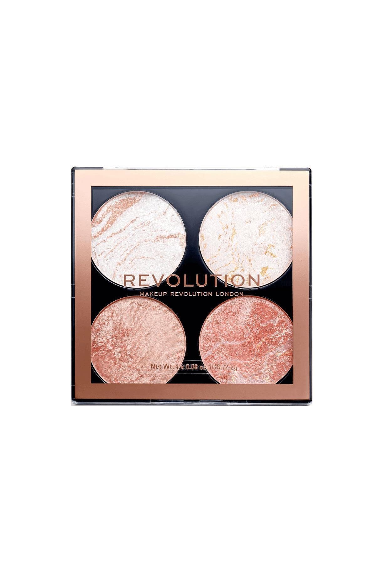 Makeup Revolution, Cheek Kit Take a Breather Highlighter for Face Makeup, Multicolor Highlighter Palette for Makeup, Highly Pigmented, Easy-To-Blend, Vegan & Cruelty-Free Makeup Palette - 8g