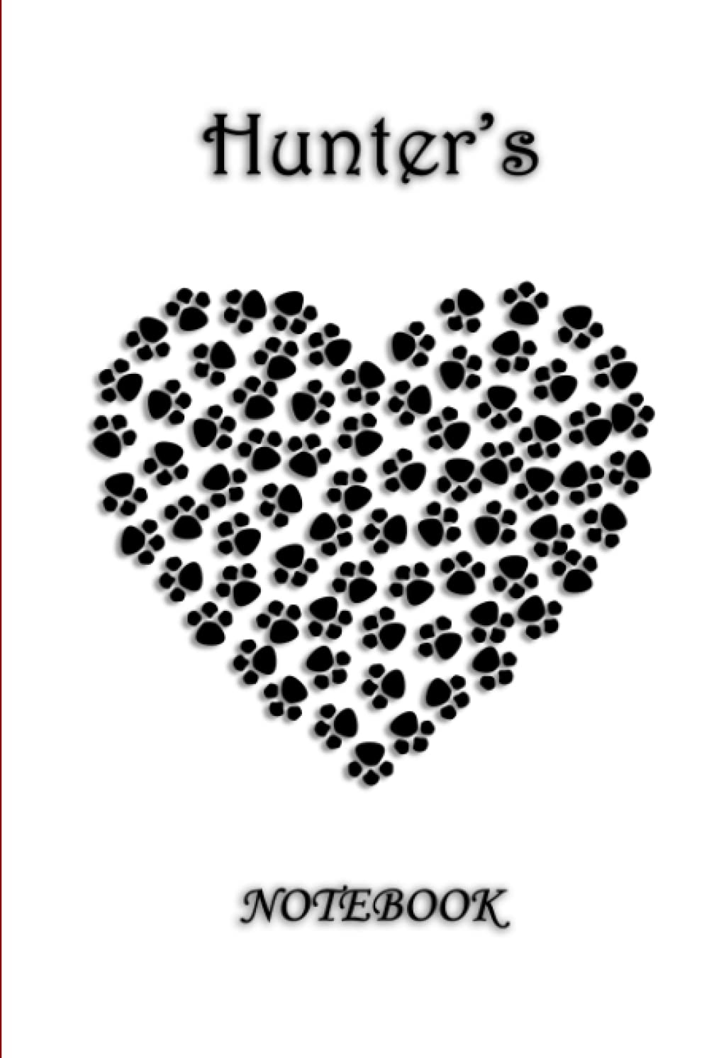 Hunter's Notebook: Paw Print Heart Theme (HardCover)