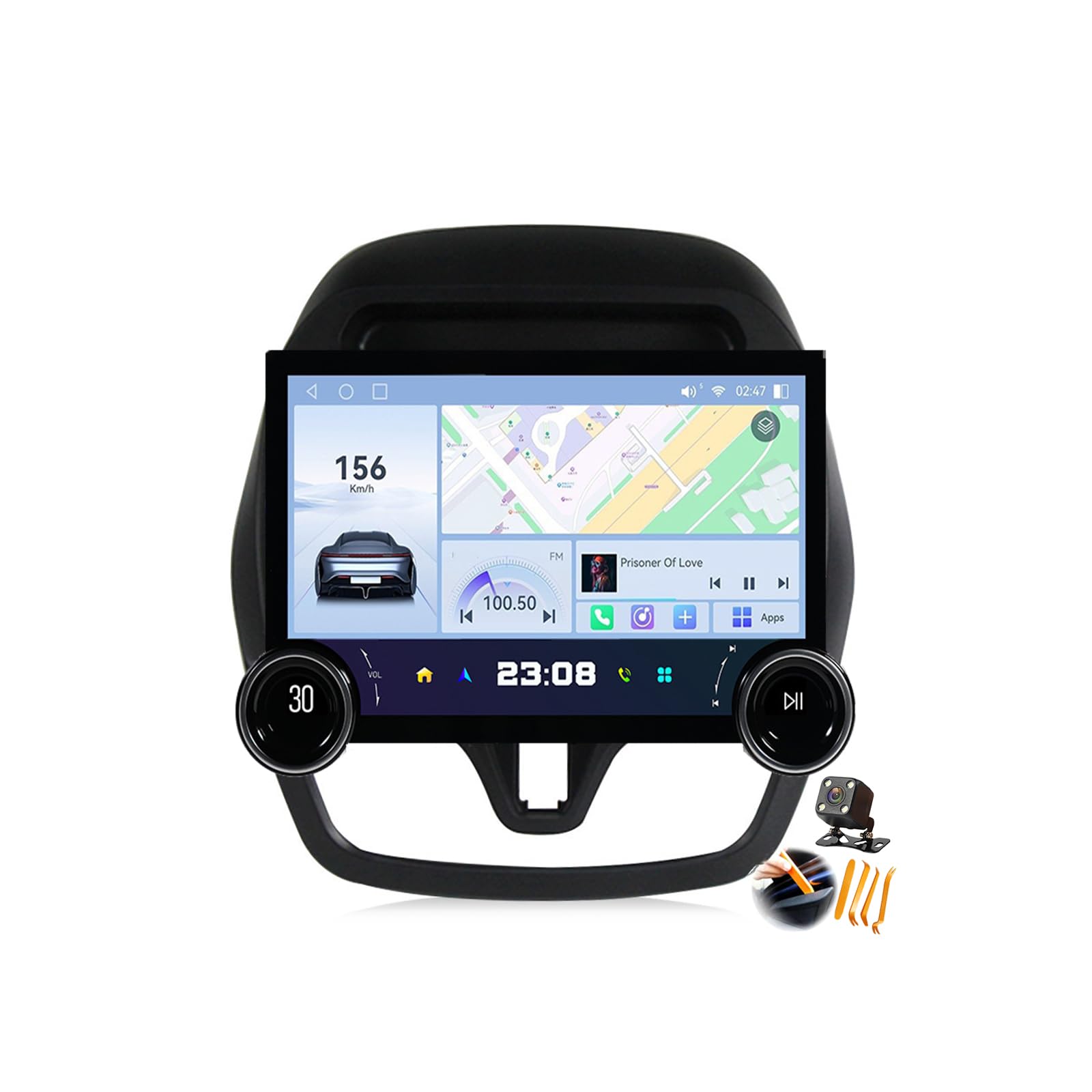 Estéreo de coche 2 Din para Spark Beat y Matiz con Bluetooth 8