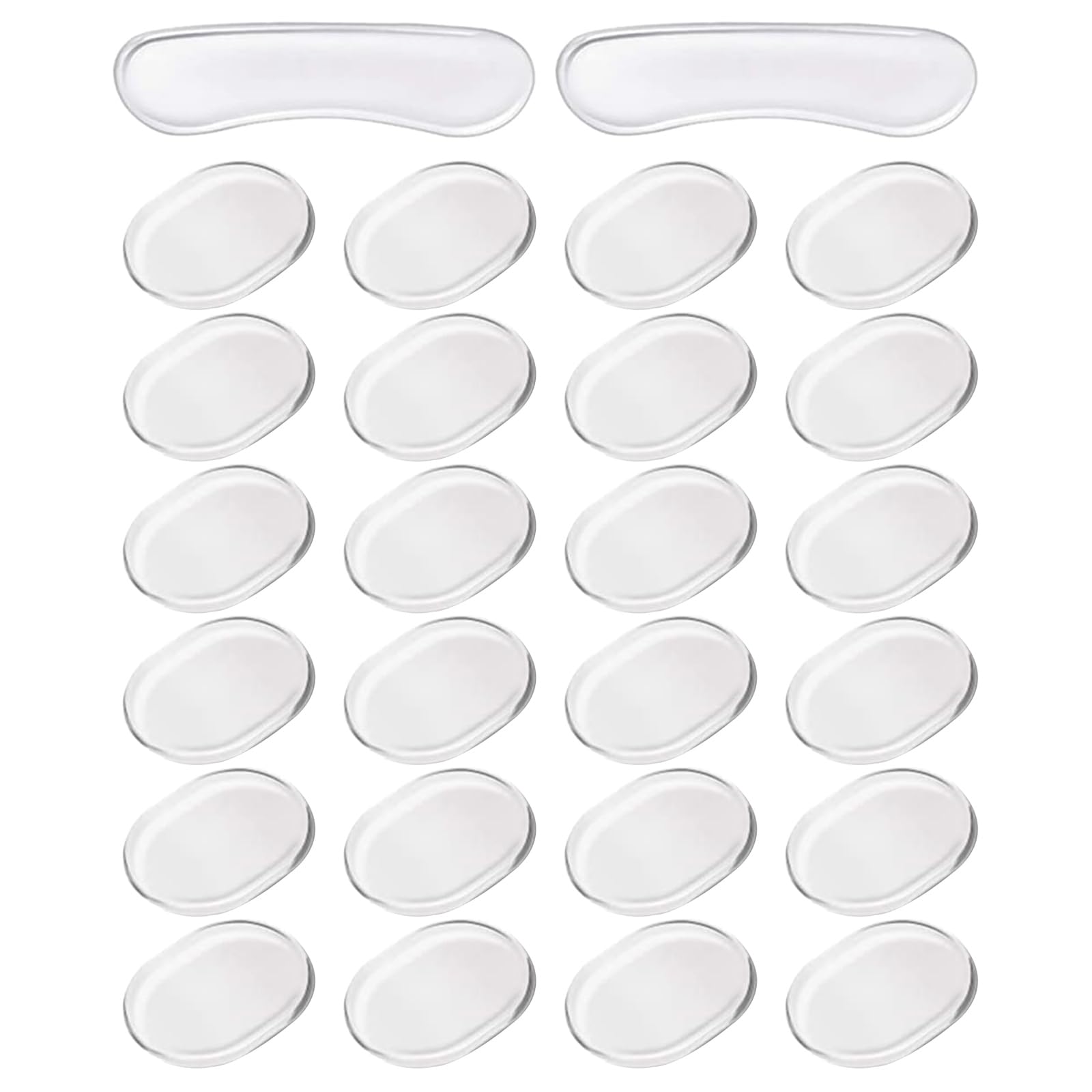 QIEIEI 26 Pcs Drum Dampeners Gel Pads Silicone Drum Silencers Dampening Gel Pads Soft Clear Oval and Long Drum Silencers Pads