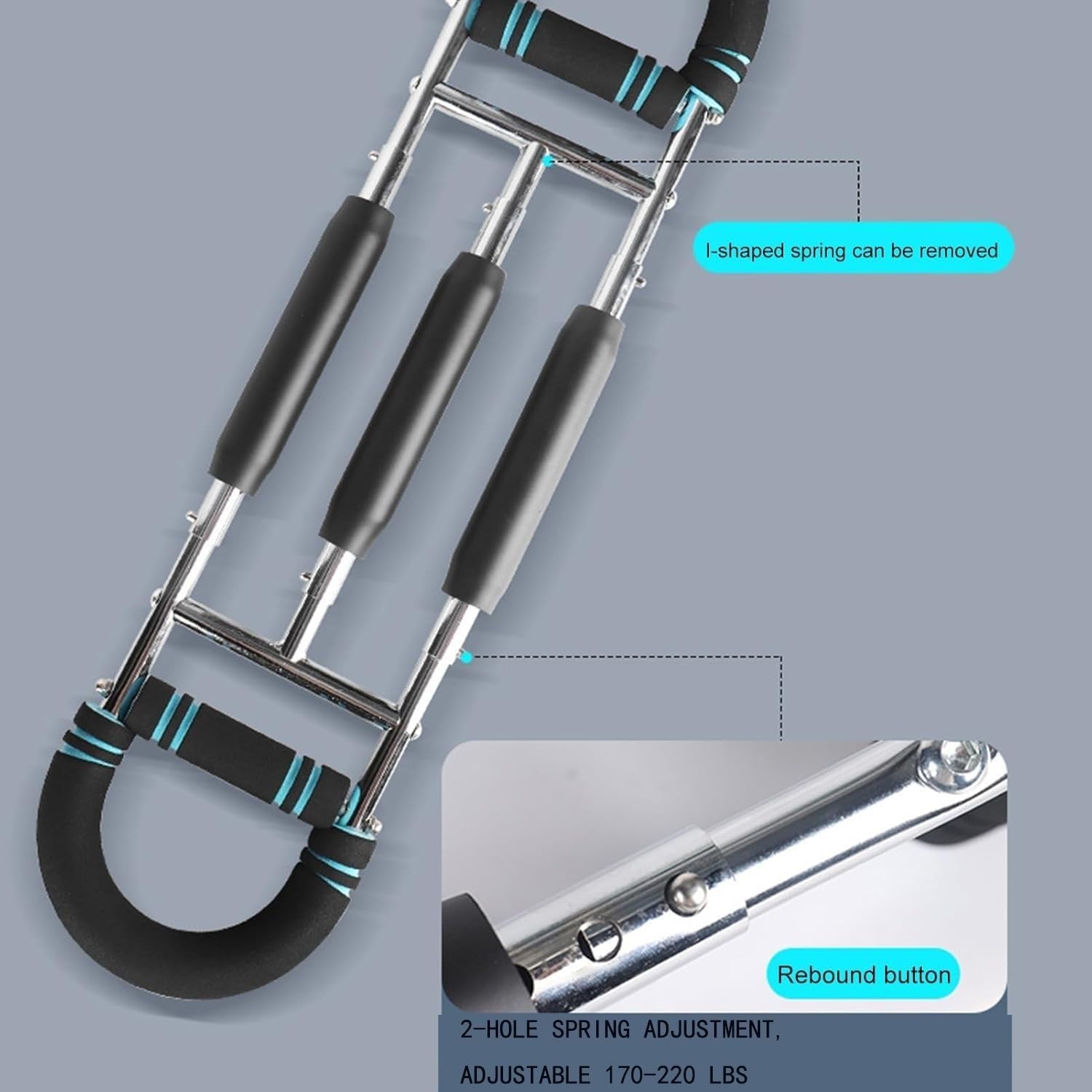 Trenażer ramion Shaker Twister, Trenażer ramion Twister z 3 sprężynami, Regulowany drążek Gorilla 110-220 funtów, Przenośny przyrząd do ćwiczeń klatki piersiowej do domu, Wzmacniacz przedramion