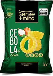 Salgadinho De Milho Cebola E Salsa Sense Mais 75G, Salgadinho Assado De Milho Sabor Cebola E Salsa, Verde