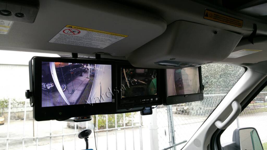 Cámara de respaldo de estacionamiento de doble lente y monitor trasero de 7 pulgadas compatible con Citroen Jumpy/Peugeot Expert/Fiat Scudo/Toyota ProAce