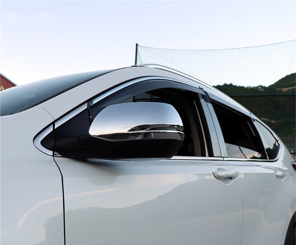 Auto Window Rain Guards, Rain Guards for Car Window,Window Deflector Fit for 2017 CRV Honda,Pack of 4 Pieces Chrome Windows Visors