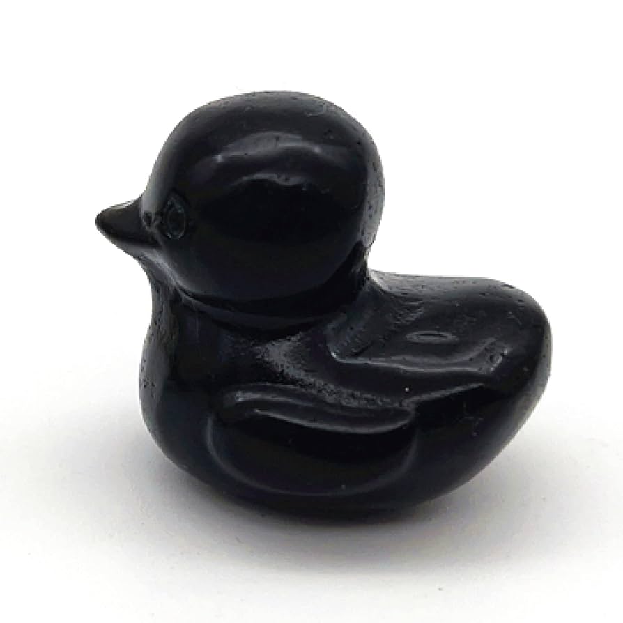 鳥アヒルの彫刻　グリーントルマリン台NO24-350 鳥アヒルの彫刻 グリーントルマリン台NO24-350