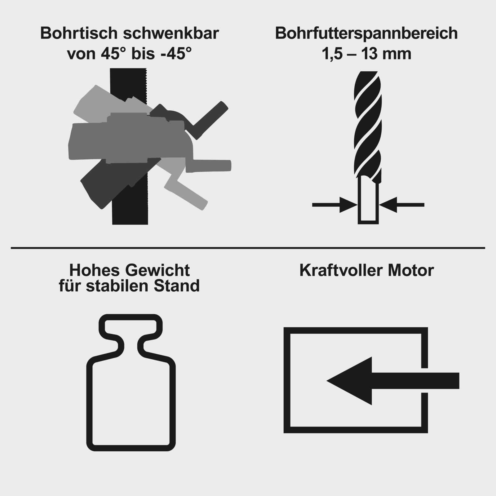 Scheppach Profi-Säulenbohrmaschine BTD19Vario-BE Tischbohrmaschine