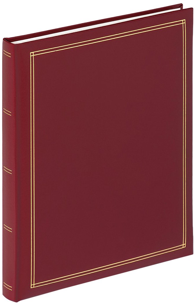 walther design Fotoalbum rot Selbstklebealbum SelbstklebealbumKunstleder mit Prägung, Monza SK-124-R