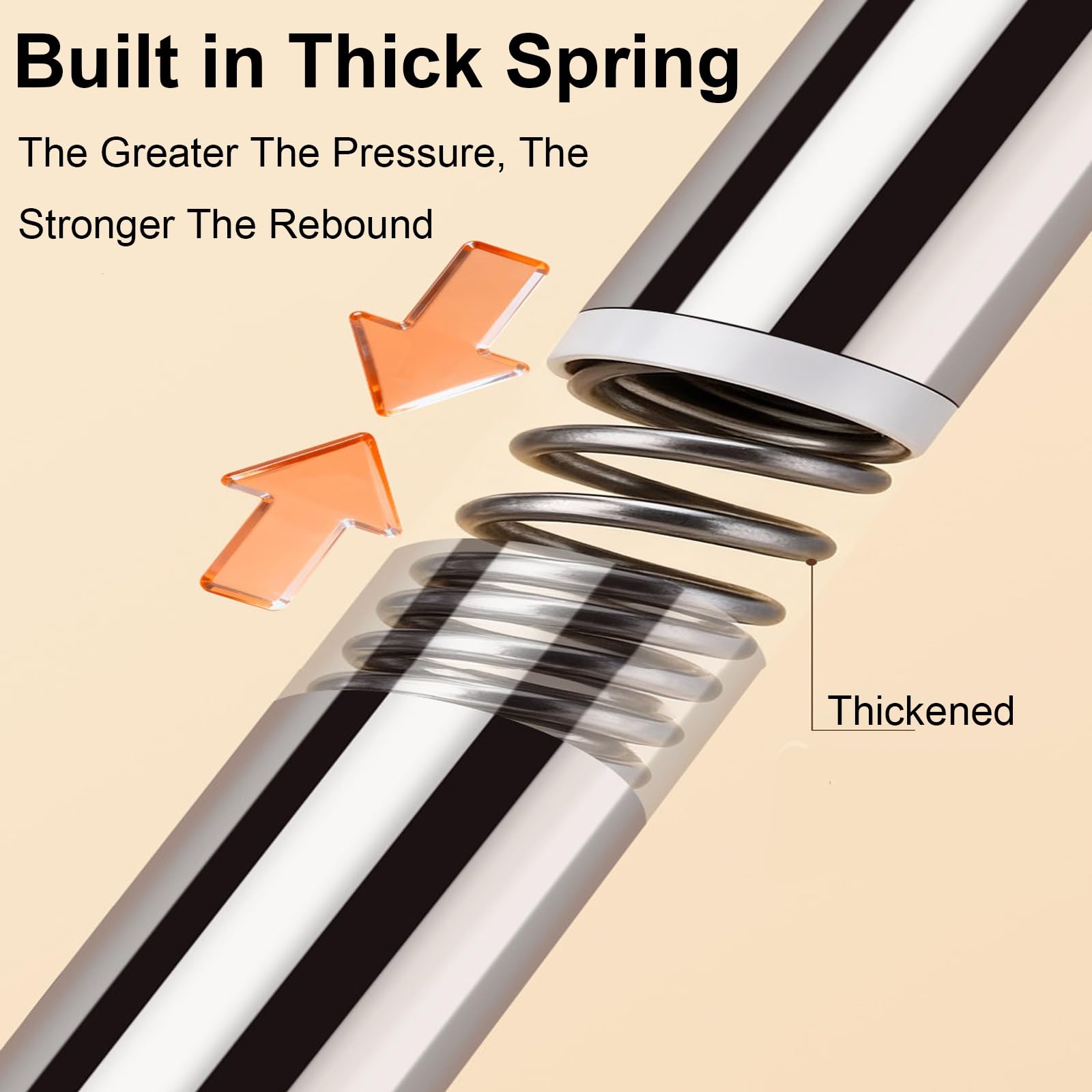 Tringle Rideau à Ressort Sans Perçage, Barre Rideau de Tension en Acier Inoxydable, Antidérapante pour Salle de Bain Dressing Buanderie(Silver,110-160cm/43-62in)
