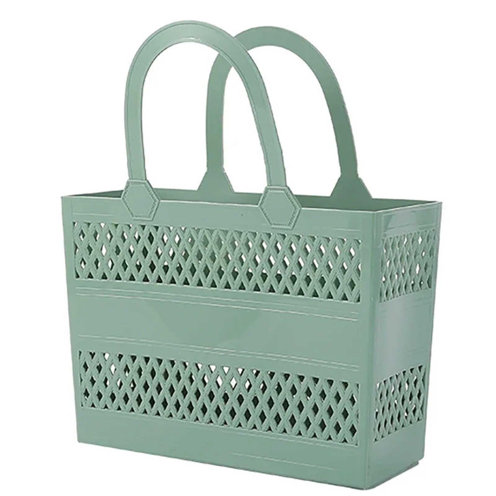 WSQHAO 2Pcs Shower Caddy Basket With Handles Portable Large Capacity Drainage Box Household Storage For Bathroom for Shower(Color1)