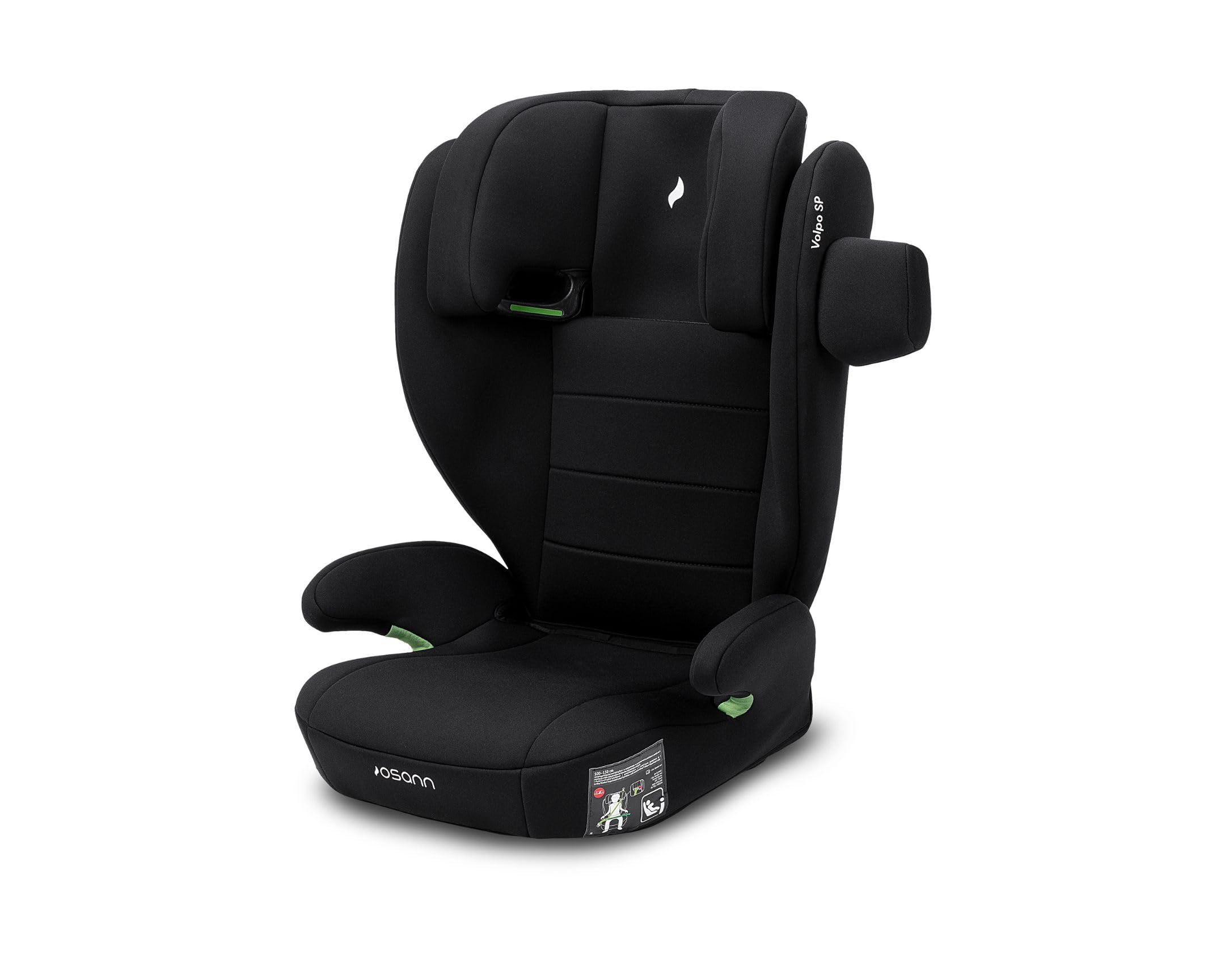 OSANN - Siège auto enfant Volpo SP I-Size - 100-150 cm - noir - 12 positions, Ceinture 3 points, Face à la route, Inclinable, Lavable