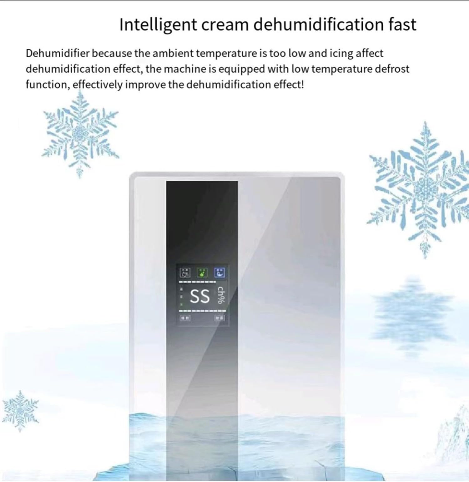 Silencieux Absorbeur d'humidité Déshumidificateur Portable pour Salle de Bain Déshumidificateurs Électriques Compacts 2200Ml Arrêt Automatique pour Chambre À Domicile