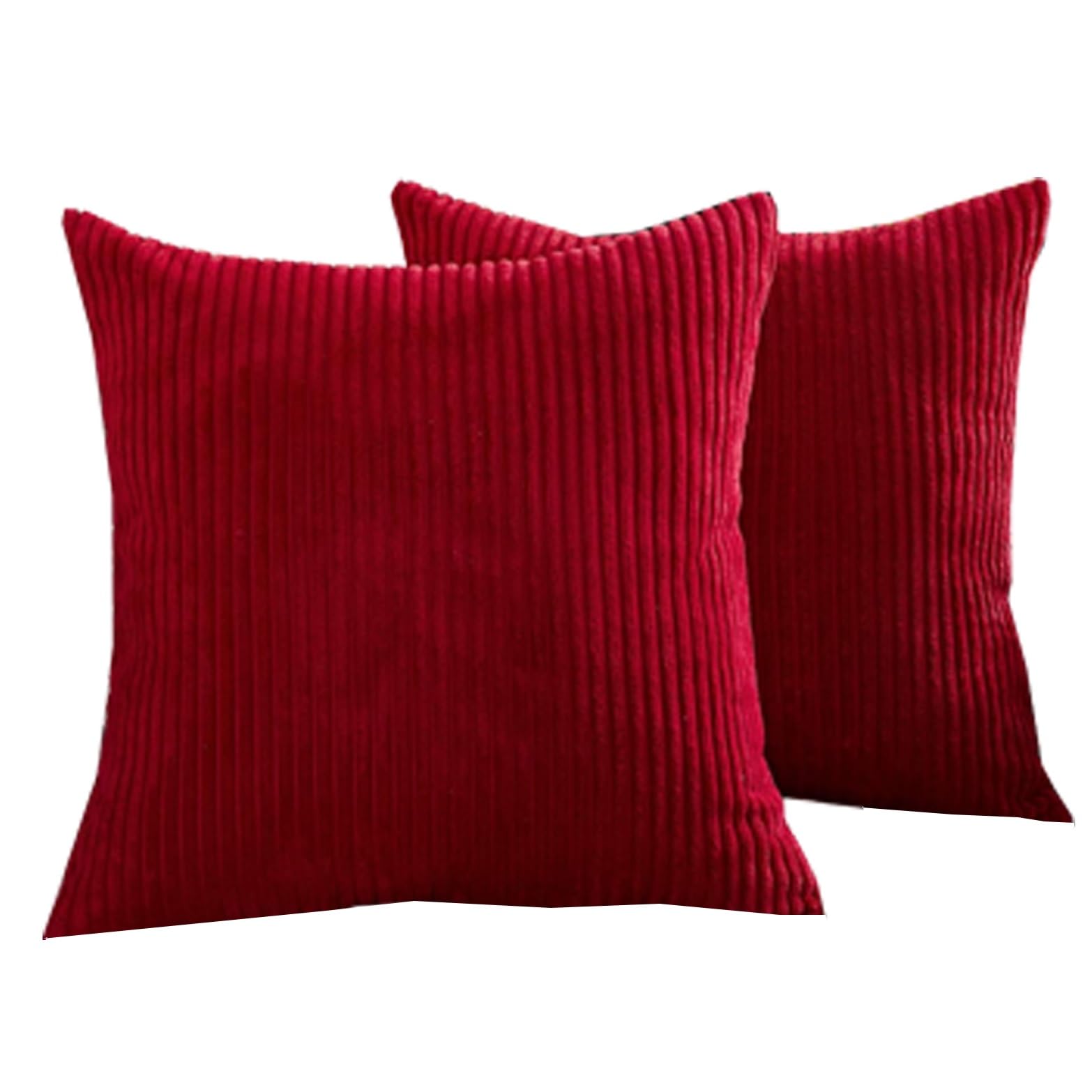 Miecoae Pack of 2 or 1 Corduroy Soft Decorative Square Rectangle Throw Pillow Cover Cushion Covers Pillowcase, Home Decorations for Sofa Couch Bed Chair(B3,2pcs 40x40cm)