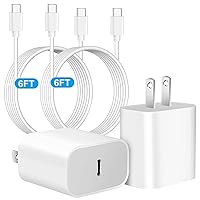 Vista 1 de Cargador para iPhone 17 16 Pro de Carga Rápida, Paquete de 2, Bloque Cargador USB C Rápido de 20W Tipo C Cargadores de Carga Rápida, Cable Cord