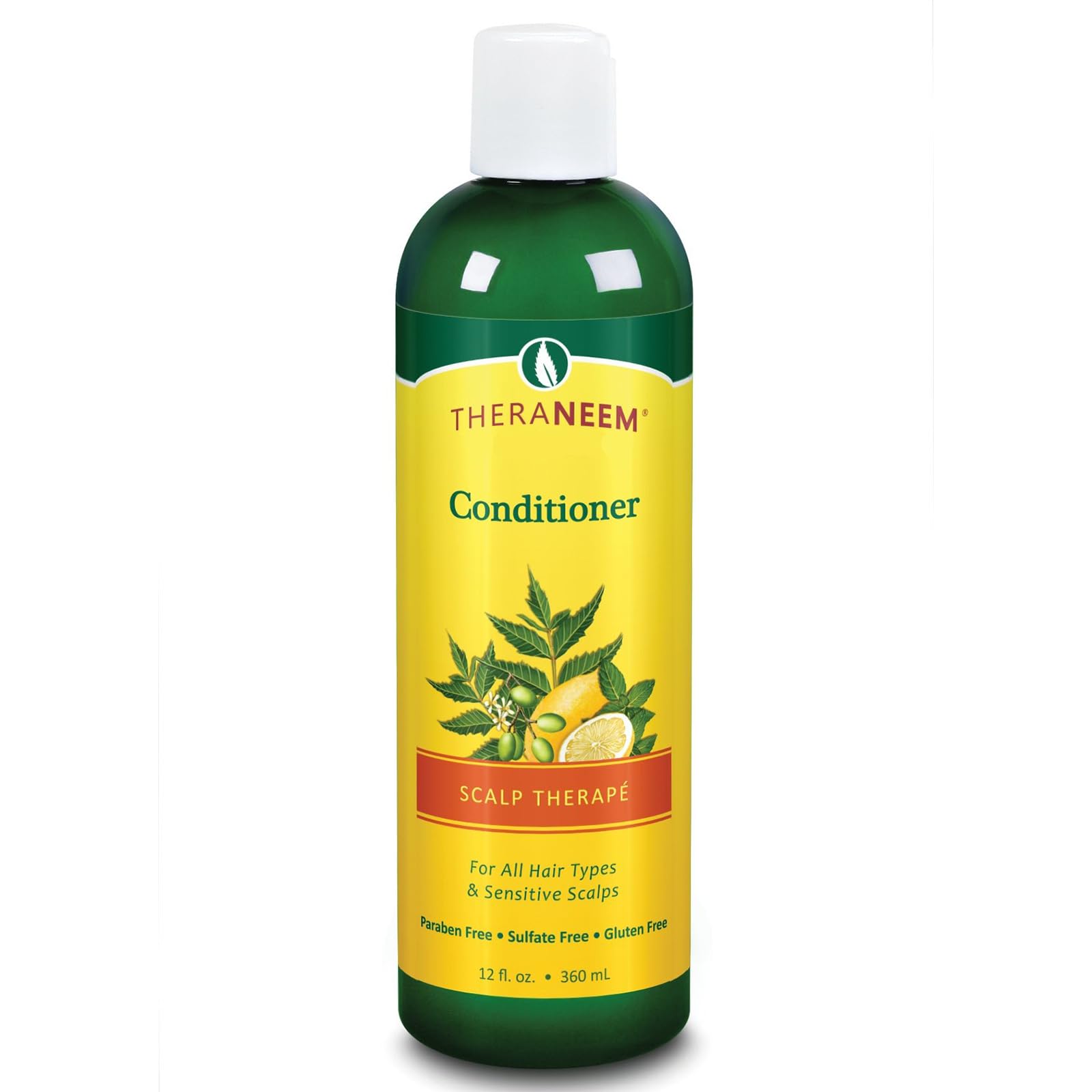 TheraNeem Scalp Therapé Conditioner | Protects, Nourishes & Calms Sensitive Scalp with Organic Neem, Peppermint | 12oz