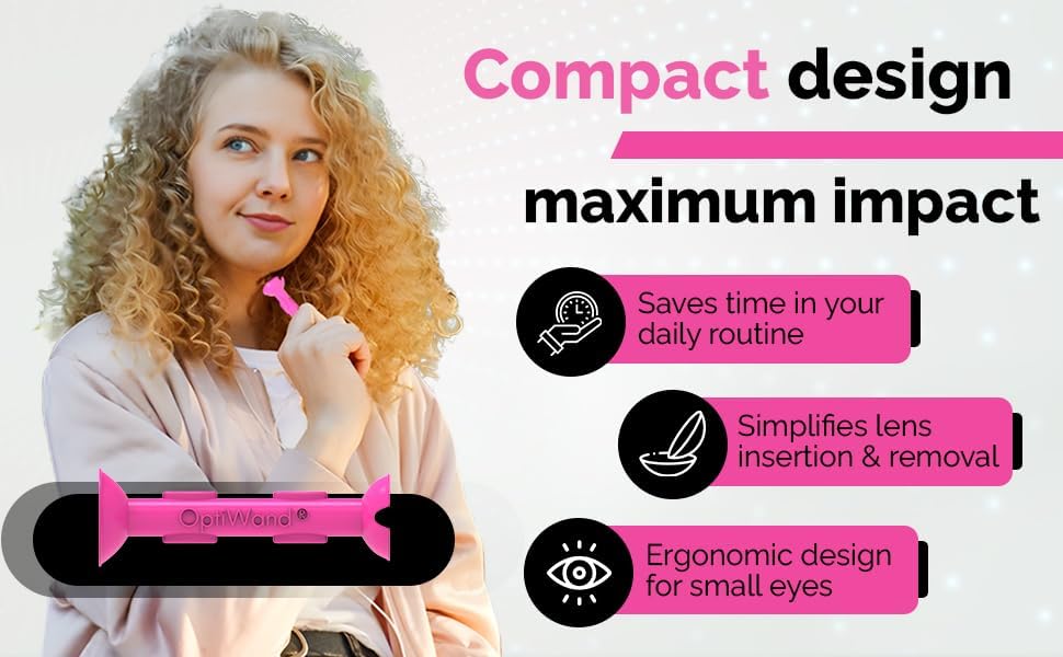 Miniatura 4 de Herramienta de extracción e inserción de lentes de contacto suave y portátil rosa, dispositivo de inserción y extracción de lentes de ojos de goma