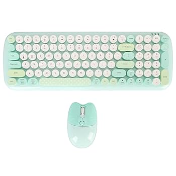Amazon | ワイヤレスキーボードとマウスのコンボ、丸型キー
