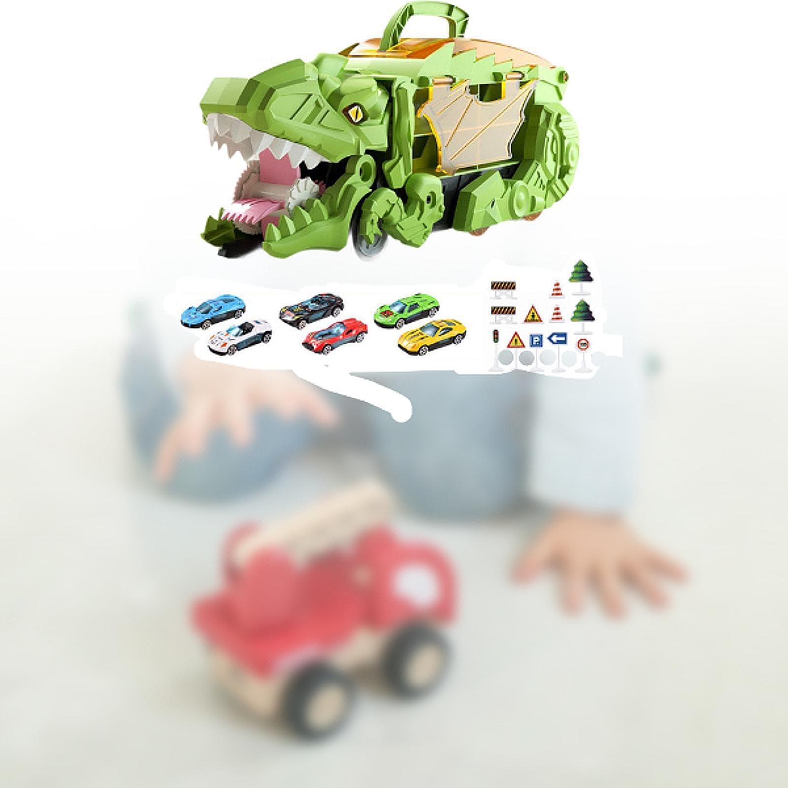 Amazon | Folpus 変形恐竜車、子供用おもちゃの車、合金車6台付き