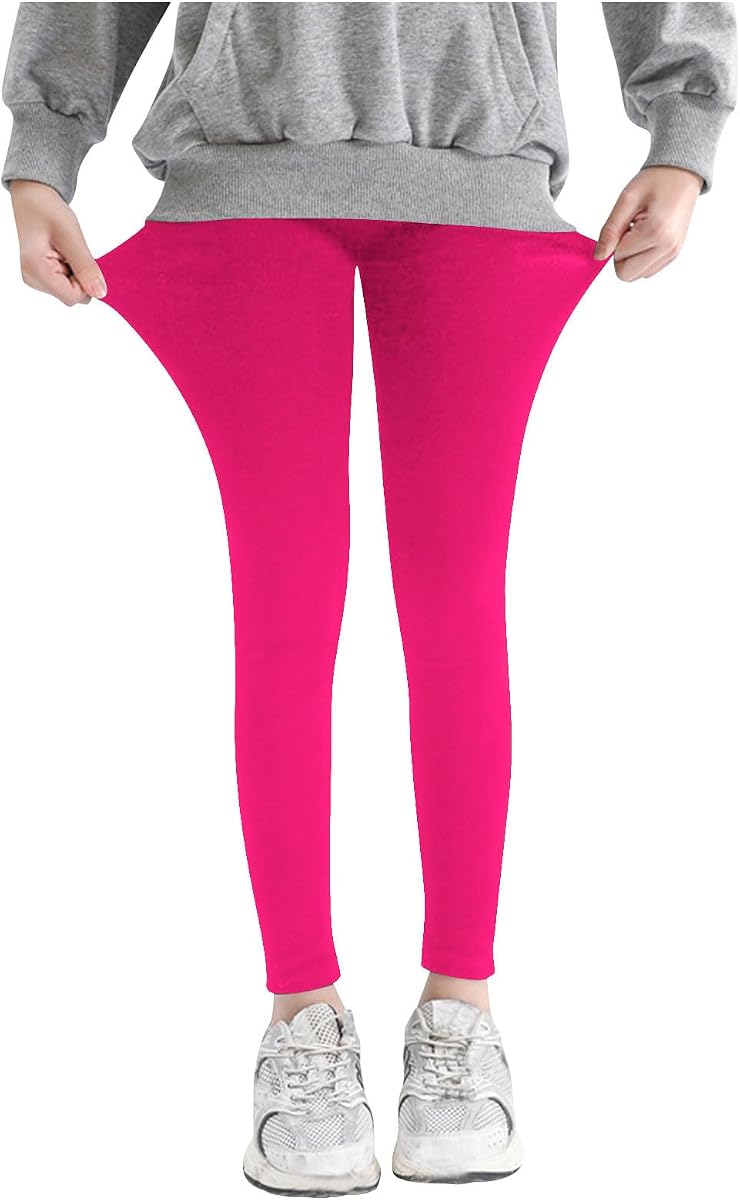Girls Leggings Cotton Leggings for Girls Tween Full Length Stretchy Warm Tights Pants Cute Clothes for Girls