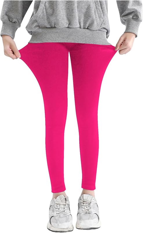 Girls Leggings Cotton Leggings for Girls Tween Full Length Stretchy Warm Tights Pants Cute Clothes for Girls