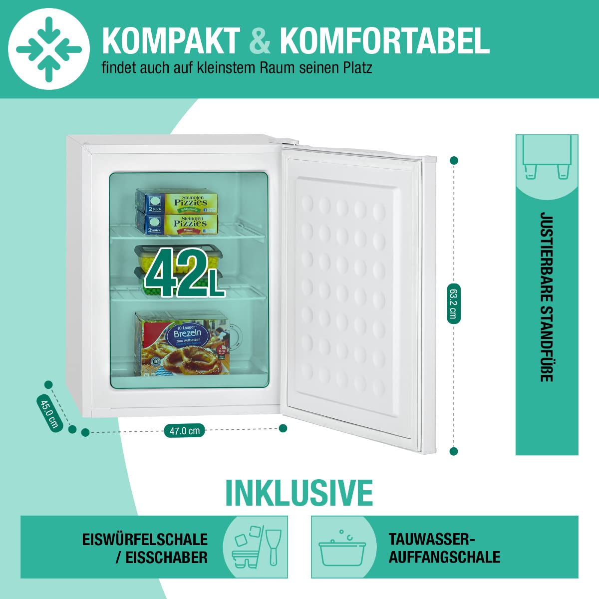 Bomann GB 7236 congélateur autoportante 42 L Blanc