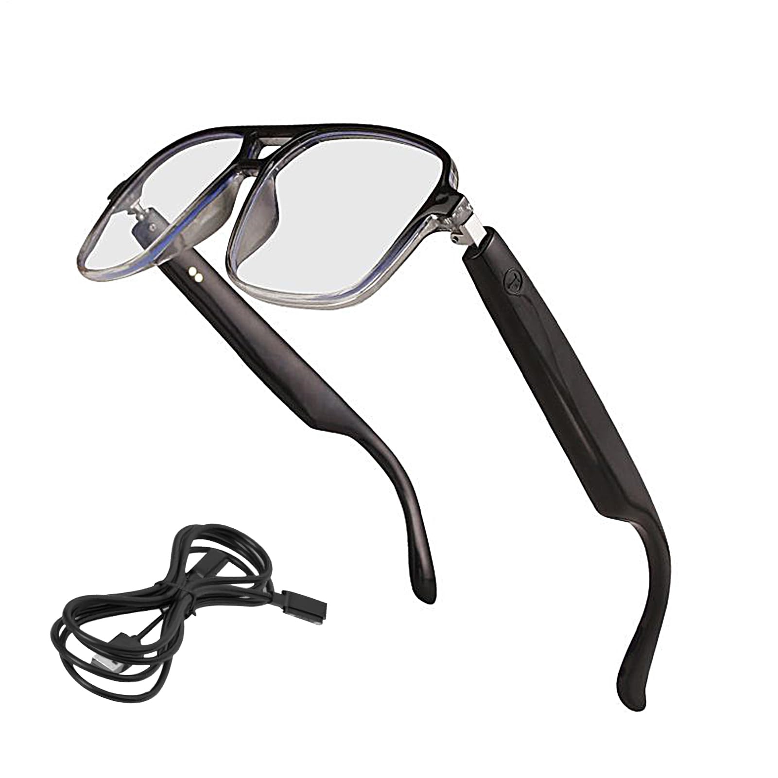 Lunettes Connectées pour Homme - Lunettes de Traduction Simultanée Intelligente | Équipement Multifonction Élégant Avec Batterie Longue Durée Pour Appels, Lecture Et Communication Multilingue