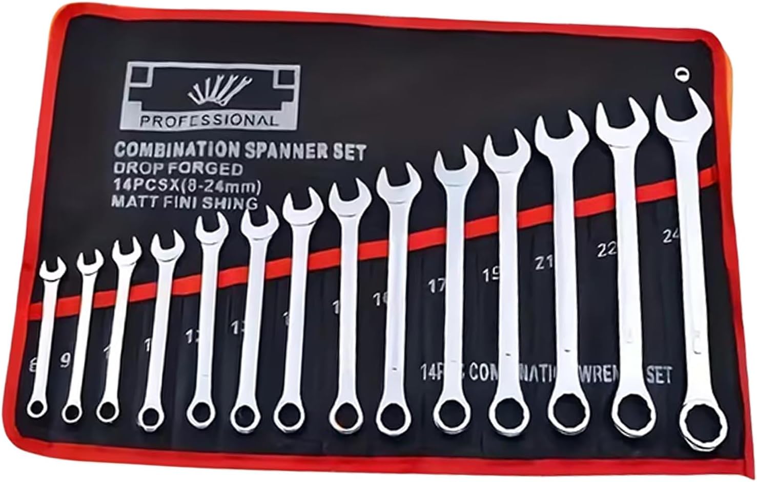 14 Pocket Portable Wrench Roll Canvas Bag for Hand Tools Organization Garage Tool Storage Bag Lightweight Portable Planner Home Travel Camping