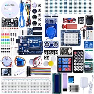 ELEGOO UNO R3 Project Most Complete Starter Kit w/Tutorial Compatible with Arduino IDE (63 Items)