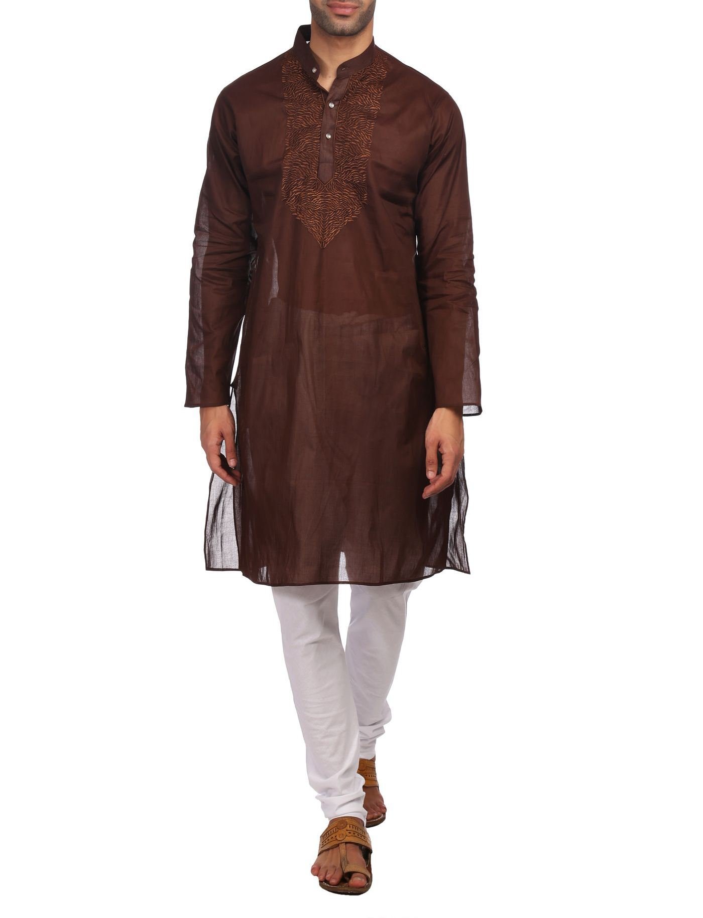 wintage Men's 100% Cotton Tailored Fit Party/Festive Indian Kurta Pajama Pyjama Sleep Sets-picture-43