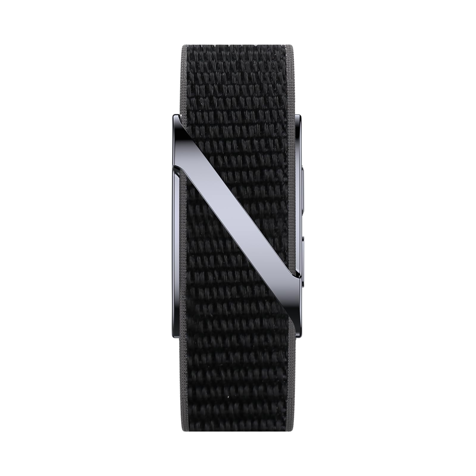 Knauermann Engel EKG Armband Schwarz – KI-EKG 24-Bit, SOS-Sturzerkennung mit Bosch - BMI270 Sensor, Körperanalyse, Schlaftracking, Bluetooth 5.3 – Klettband Schwarz